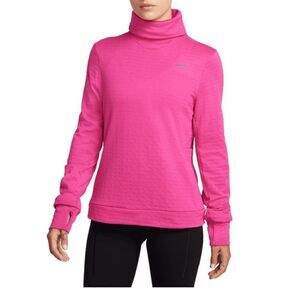 NWT Nike Thermal-Fit Elements Swift Turtleneck Running Top Fireberry Women L